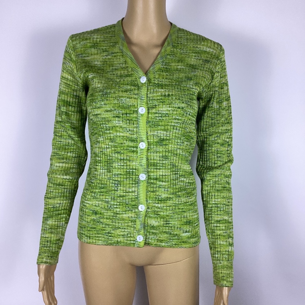 Vintage Mary Jane Marcasiano Green  Cardigan S